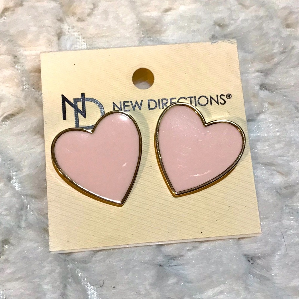 ✅🆕Light pink heart earrings